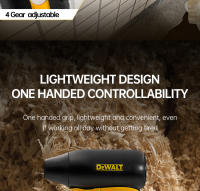 Soplador Eléctrico Portátil Dewalt 20V Sin Escobillas Multiusos Para Coche Secador De Mano Herramientas De Pulverización Y Limpieza - details 6