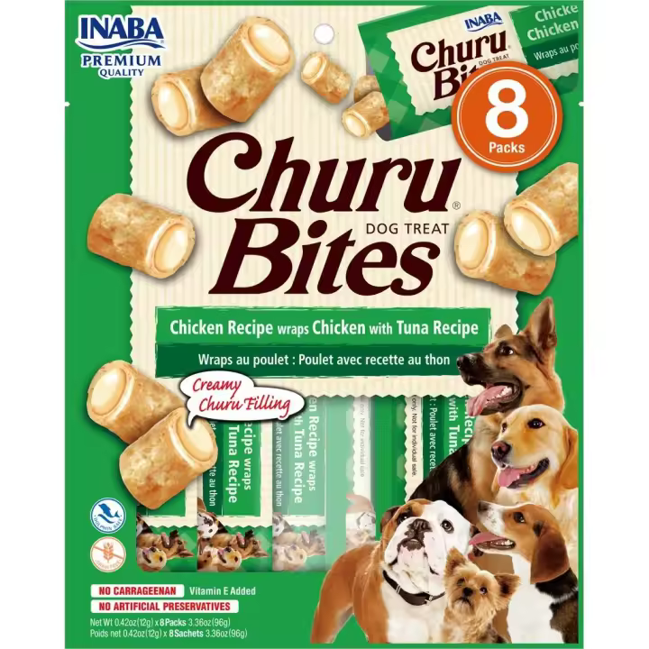 INABA Churu DOG Bites Receta De Pollo Con Atún ( 2 PAQUETES DE 8 PACKS ) - 1