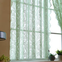Cortina De Encaje Blanca Romántica 1 Pieza Con Bordado Floral Para Cocina Y Sala De Estar Ventana Plana Translúcida De Tela De Poliéster 100% Estilo Pastoral - details 4