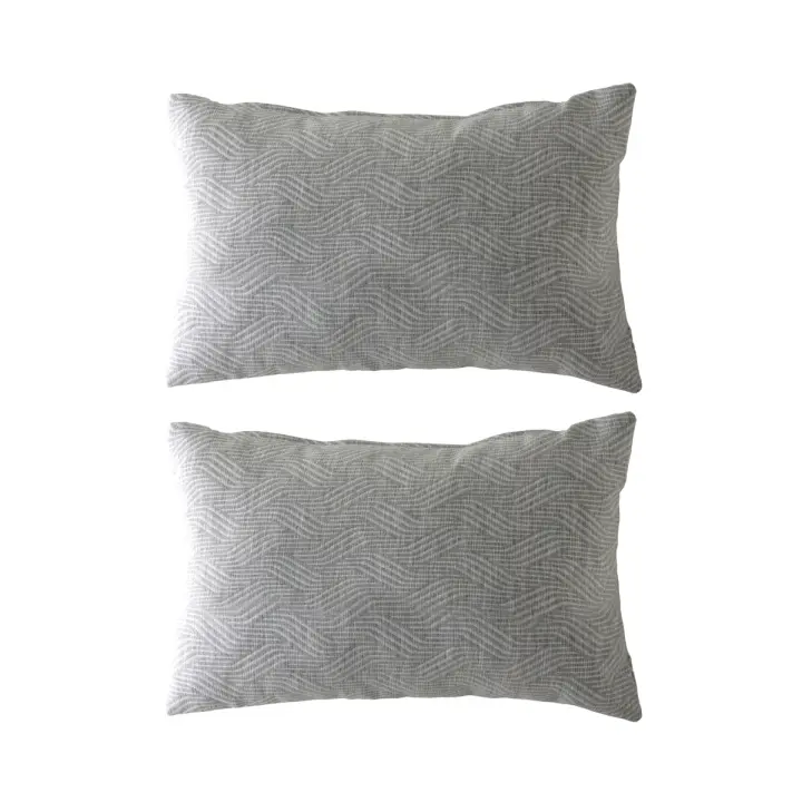 GUY LAROCHE - 2 fundas de cojín  jacquard TEVERE-B 30x50 cm Gris - 1