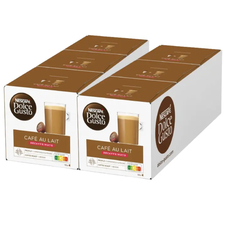 DOLCE GUSTO Descafeinado Café con Leche Pack 96 cápsulas Dolce Gusto 12293457X6 - 1