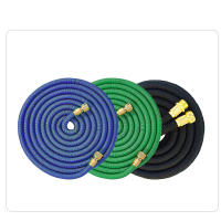 Tubo De Riego Jardín Expansible Flexible Con Conexiones De Latón Sólido Y Doble Goma Portátil Para Patio 3 Veces Telescopio - details 1