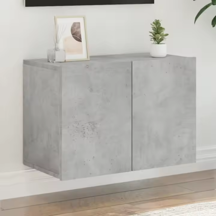 Mueble para TV de pared gris hormigón 60x30x41 cm - 1