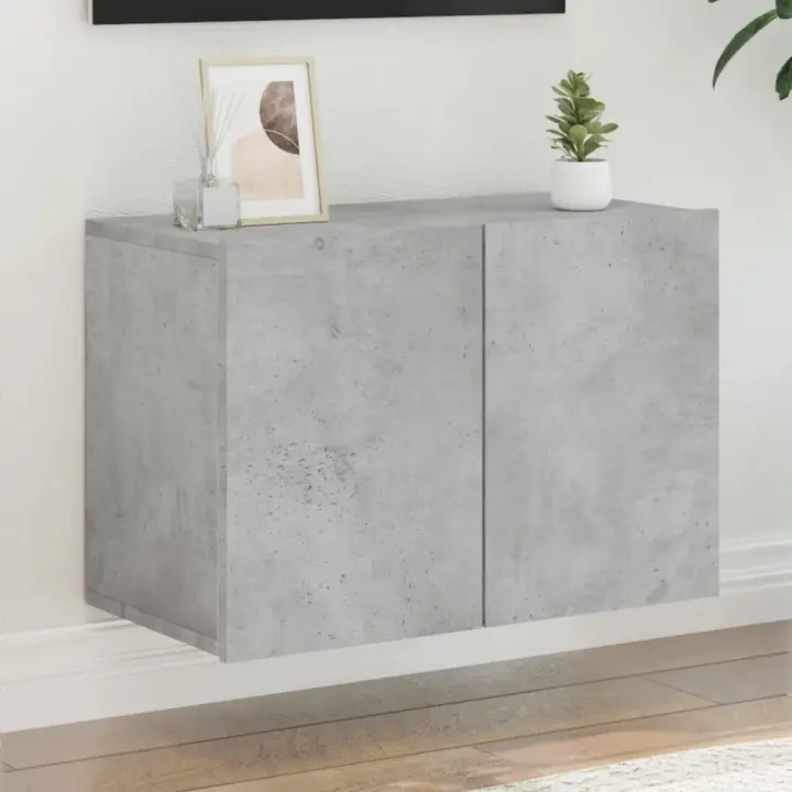 Mueble para TV de pared gris hormigón 60x30x41 cm - 1