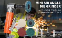 Mini Polidor De Ángulo 90 ° 1/4" Máquina De Grabado Pneumática Para Pulido Y Molienda Con Disco De Arena Y Abrazaderas Rotativas De Abrasivos - details 0