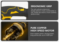 Sierra Eléctrica Curva 3500RPM Sin Cable Multifuncional Para Carpintero Herramienta Eléctrica Compatible Con Batería Dewalt 20V - details 2