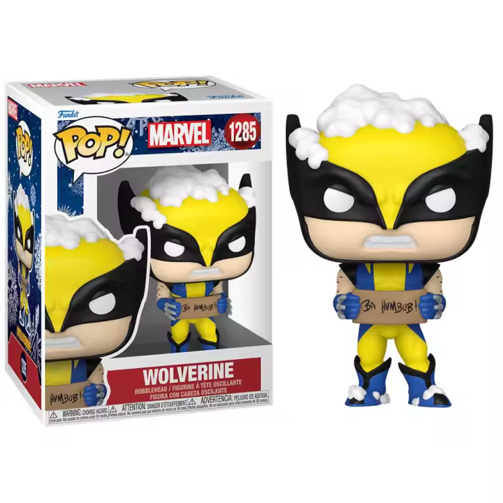 FUNKO POP!  MARVEL HOLIDAY - LOBEZNO CON CARTEL, 72191, Nº 1285, TIENDA CON LICENCIA OFICIAL - 1