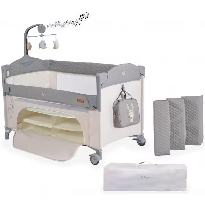 Cama de viagem Cangaroo Indiana Grey - 1