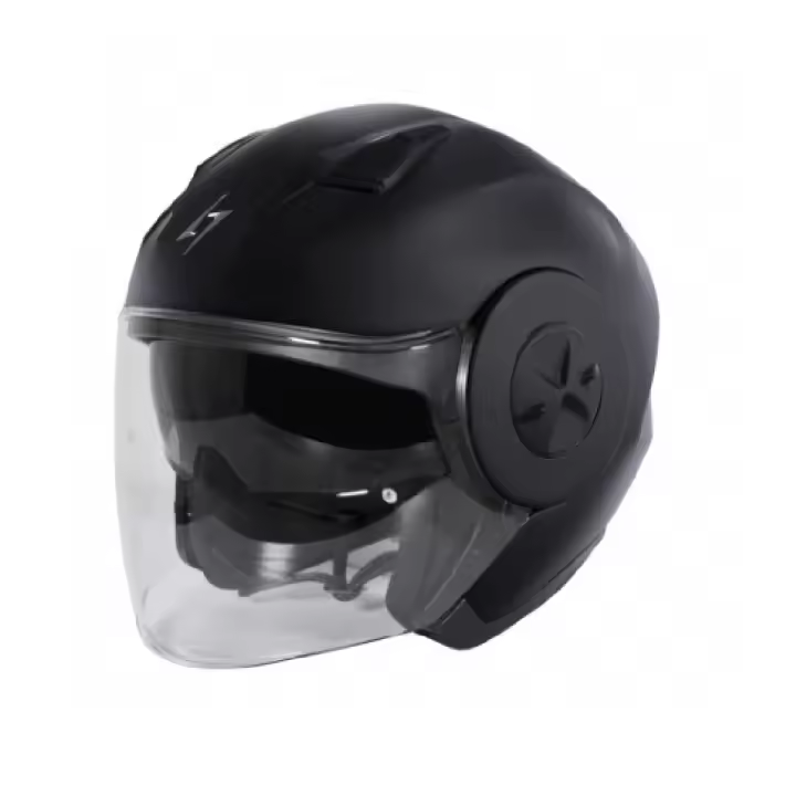 Casco Jet Stormer Trend Matt Black Sun Visor Storm - 1