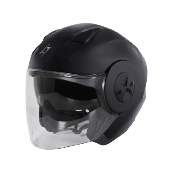 Casco Jet Stormer Trend Matt Black Sun Visor Storm - 1