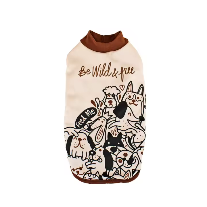 Yagu Sudadera Perros Be Wild & Free Dibujos Animados Mascotas - 1