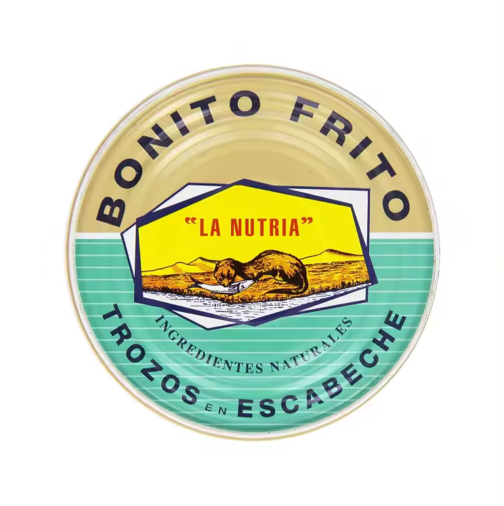 Bonito, trozos en escabeche. Marca "La Nutria" Ingredientes naturales 1000 g. - 1