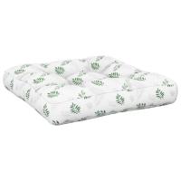 vidaXL Cojín para palés tela Oxford 58x58x10 cm Color Verde y rosa,  Blanco y verde,  Diseño de hojas y mas Cojín Decorativo de Asiento Cojines de muebles de salon - details 5