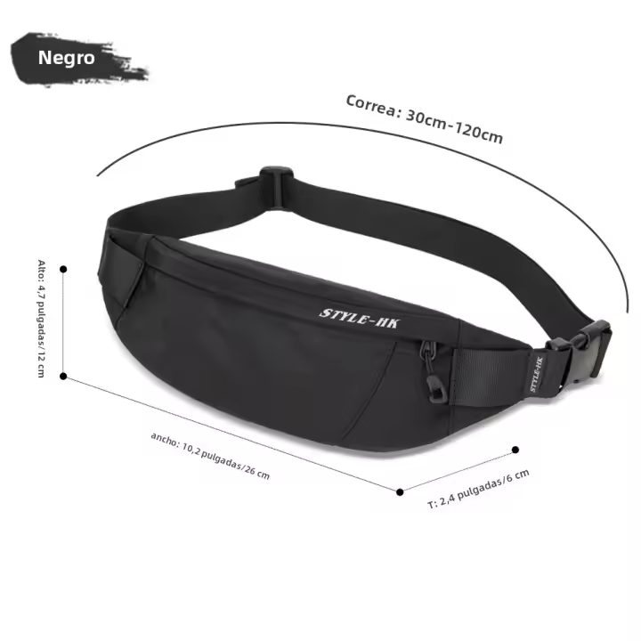Bolsa De Cintura HcanKcan Para Hombres Y Mujeres Impermeable Con Cierre YKK Bolsa Transversal Táctica De Viaje Casual - 1