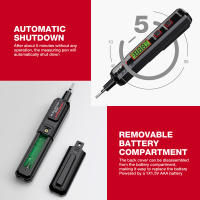 Bolígrafo De Voltaje HT89 AC 12V-300V Indicador Inteligente De Voltaje Prueba De Continuidad Herramienta Eléctrica Con Pantalla Digital - details 9