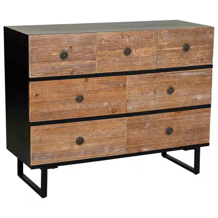 Comoda de madera con 7 cajones 106x40x83 - 1