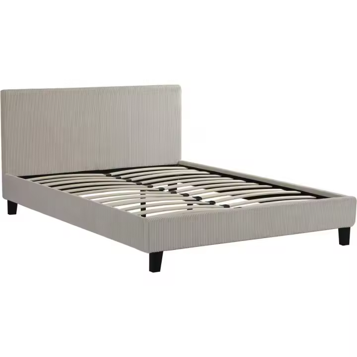 Habitat y Jardin - Cama de pana "Ámbar" - 160 x 200 - Beige - 1