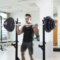 HOMCOM Barra de Pesas 70 kg con Mancuernas Set de Pesas Ajustables con 8 Discos 1,5kg 5kg 10kg 15kg y 1 Barra para Entrenamiento de Fuerza en Hogar Gimnasio Oficina 170x40,5x40,5 cm Negro - details 1