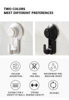 Ganchos De Succión Fuerte Para Puerta Y Pared Ganchos De Toalla Multiusos Adhesivos Y De Ventosa Para Ropa Y Toallas Blanco Y Negro - details 3