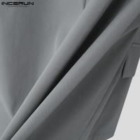 Incuerpo Chaqueta De Hombre Estilo Coreano Casual Manga Larga Solida Con Bolsillo Botones Vintage Ropa Masculina Ajustada - details 14