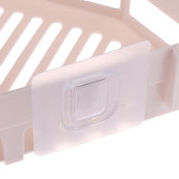 Estante De Plástico Para El Baño Soporte De Esquina Para Artículos De Higiene Y Cosméticos Montado En La Pared Sin Perforar Organizador De Espacio - details 15