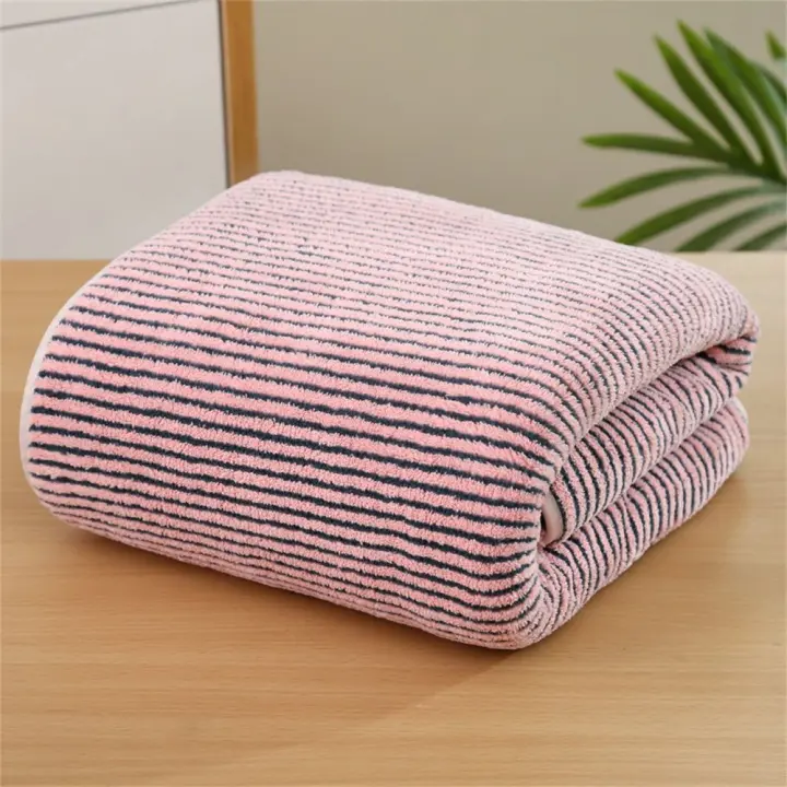Toalla De Cara Y Baño De Velocidad Coral Absorbente Y Gruesa Toalla De Velours Suave Y Cómoda Para La Piel Tela De Algodón Yarn Dyed Rectangular Máquina Lavable - 1