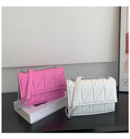 Bolso De Hombro Para Mujer Con Cadena Y Parche Bordado Bolso Bandolera Diario Sólido Color PU Cuero Sintético Cuadrado - details 9
