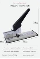 Huapuda Gran Capacidad De Encuadernación De Tornillos Estuche Manual De Metal Resistente Para 100/200 Hojas - details 1