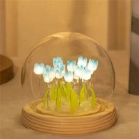 Lámpara De Noche Artificial De Tulipán Hecho a Mano Para Decoración De Habitación Regalo De Cumpleaños Y Navidad Lámpara De Mesa LED Para Fiestas Y Aniversarios - details 9