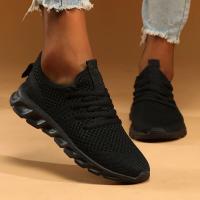 Zapatos Deportivos Casuales Para Mujer Zapatillas Ligeros Blancas Y Negras Transpirables De Malla Adecuados Para Correr Y Jugar Tenis Outdoor - details 21