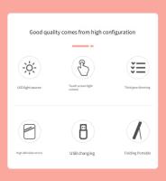 Espejo De Maquillaje Portátil Recargable USB Con Pantalla Táctil LED Espejo De Vestíbulo Con Función De Ajuste De Brillo - details 3