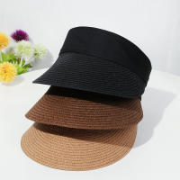 Sombrero De Playa Plegable Para Mujer Sombrilla De Verano Protección Solar Algodón Y Lino Estilo Casual Gorro De Paja Ancha - details 6