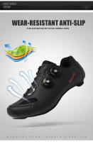 Zapatos De Ciclismo Para Hombre T22 Blanco Cuero Impermeable Profesional Autolockando Zapatillas De Bicicleta Planas Para Mujer MTB Ciclismo En Carretera - details 1