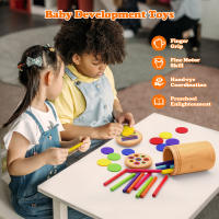 Juguetes Educativos Montessori De Madera Para Niños Juego De Alineación De Colores Y Sorting Con Palos Para El Desarrollo De Las Habilidades Motoras Finas Y Matemáticas - details 1