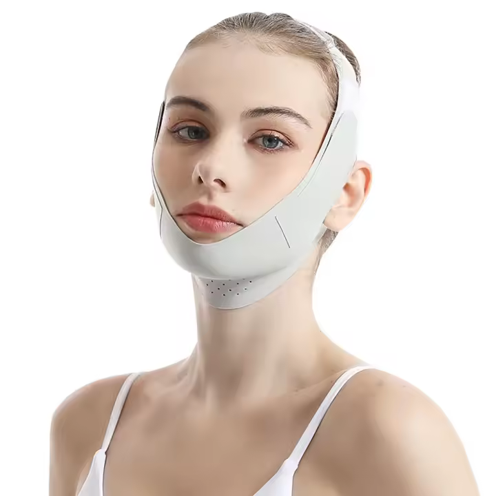 CNK Exercitador De Mandíbula Reutilizable Máscara V Para Mujer Elevación Y Adelgazamiento Facial Uso En Descanso - 1