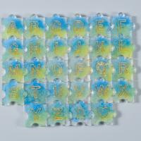 Molde De Silicona Para Puzzle Alfabeto Inglés DIY Epoxy Resina Mold De Gotas De Agua Para Joyería Forma De Letras - details 0