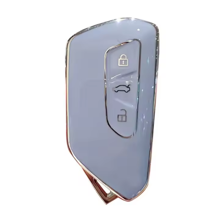 Funda De Llave De Coche TPU Para VW Volkswagen Golf 8 MK8 ID.3 ID.4 Cupra Skoda Octavia A8 SEAT Leon MK4 Formentor Tarraco Blanco Morado Negro Gris - 1