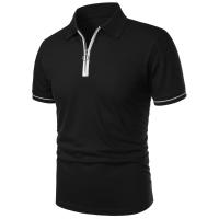 Camisa Polo Hombre Verano Manga Corta Cierre De Cremallera Ligera Color Sólido Fitness Hawaii Transpirable Cuello Tops - details 2