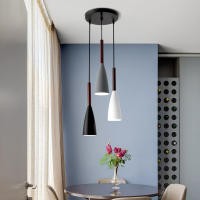 Luz De Pendant LED Para Restaurante Moderna Nórdica Minimalista Creativa Para Arte De Barra De Hierro Instalación Por Cable - details 4
