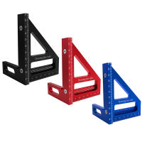 Regla De Triángulo De Miter De Aluminio Para Carpintería Precision Agujero Scribe Rectángulo Protractor De 45/90 Grados Para Madera - details 3