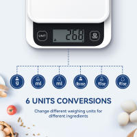 Báscula de cocina portátil de alta precisión para el hogar, pequeña báscula de alimentos con Bluetooth, báscula de cocina conveniente - details 2