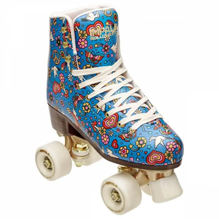 Patines en Línea Impala Harmony Blue con Estampado Personalizado y Herrajes Dorados - 1