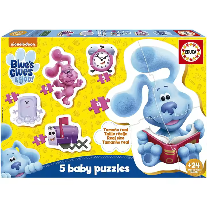 Pack de 5 puzzles progresivos para bebés de Blue's Clues and You - 1