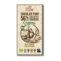 Chocolate Negro con Jengibre Vegano y Sin Gluten 100g Chocolates Sole - details 0