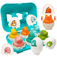 Juguete Educativo Montessori Para Niños Caja De Colores Y Formas Con Dinosaurios Juego De Aprendizaje Temprano Para Bebés - details 0