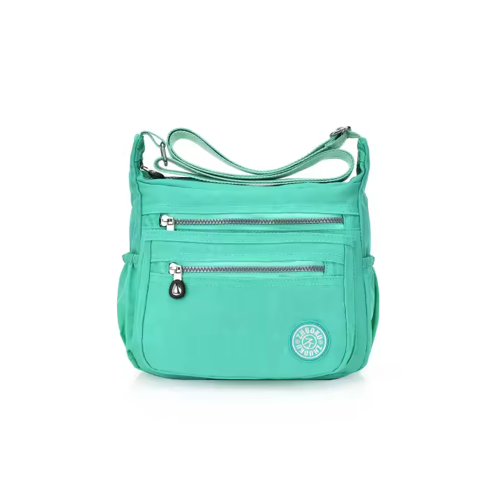 Bolso de nailon con múltiples bolsillos para mujer, bandolera de hombro cruzado, bolso de viaje - 1