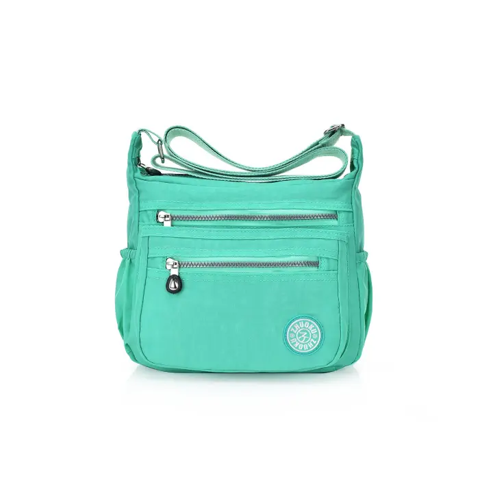 Bolso de nailon con múltiples bolsillos para mujer, bandolera de hombro cruzado, bolso de viaje - 1