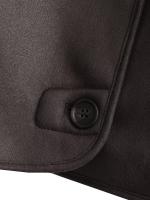 TRAFZA Chaqueta De Moda Invierno Para Mujer Marrón Oscuro Con Bolsillos Y Cuello En V Estilo Retro Elegante Con Botones - details 16