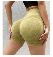 Shorts De Yoga Para Mujer Cintura Alta Secado Rápido Fitness Running Pantalones Deportivos Sin Costuras Transpirables Cómodos - details 9