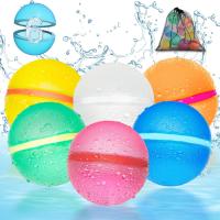 12 globos de agua de silicona reutilizables con bolsa de malla - details 2